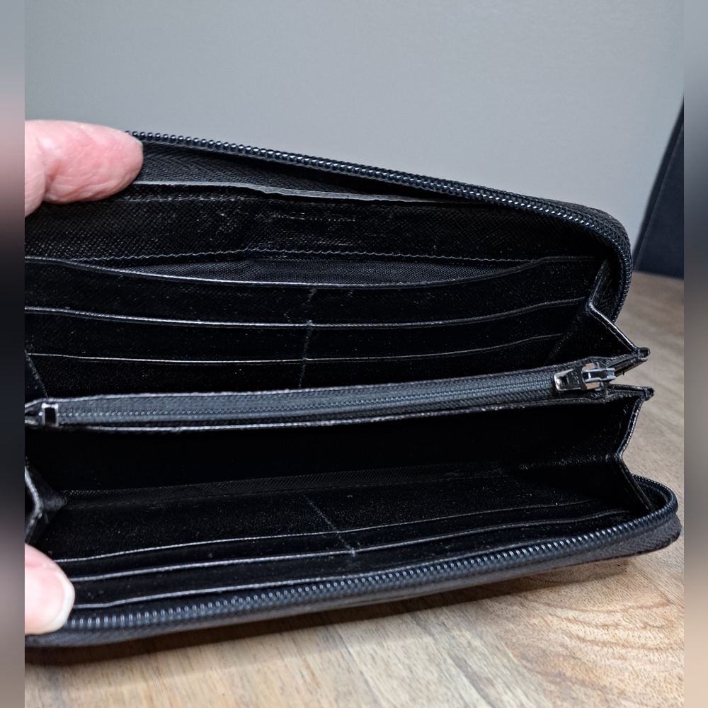 Prada Black Saffiano Leather Zip-Around Wallet - Picture 12 of 16